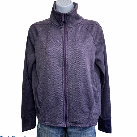 Champion Training Herringbone Jacket Thumb Holes Size XS Purple - Picture 1 of 6